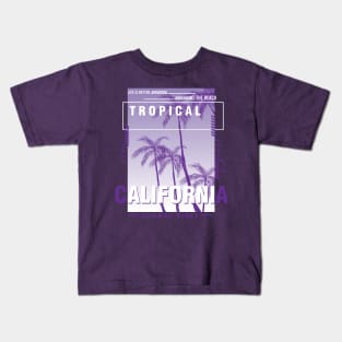 California Tropical Typography Kids T-Shirt